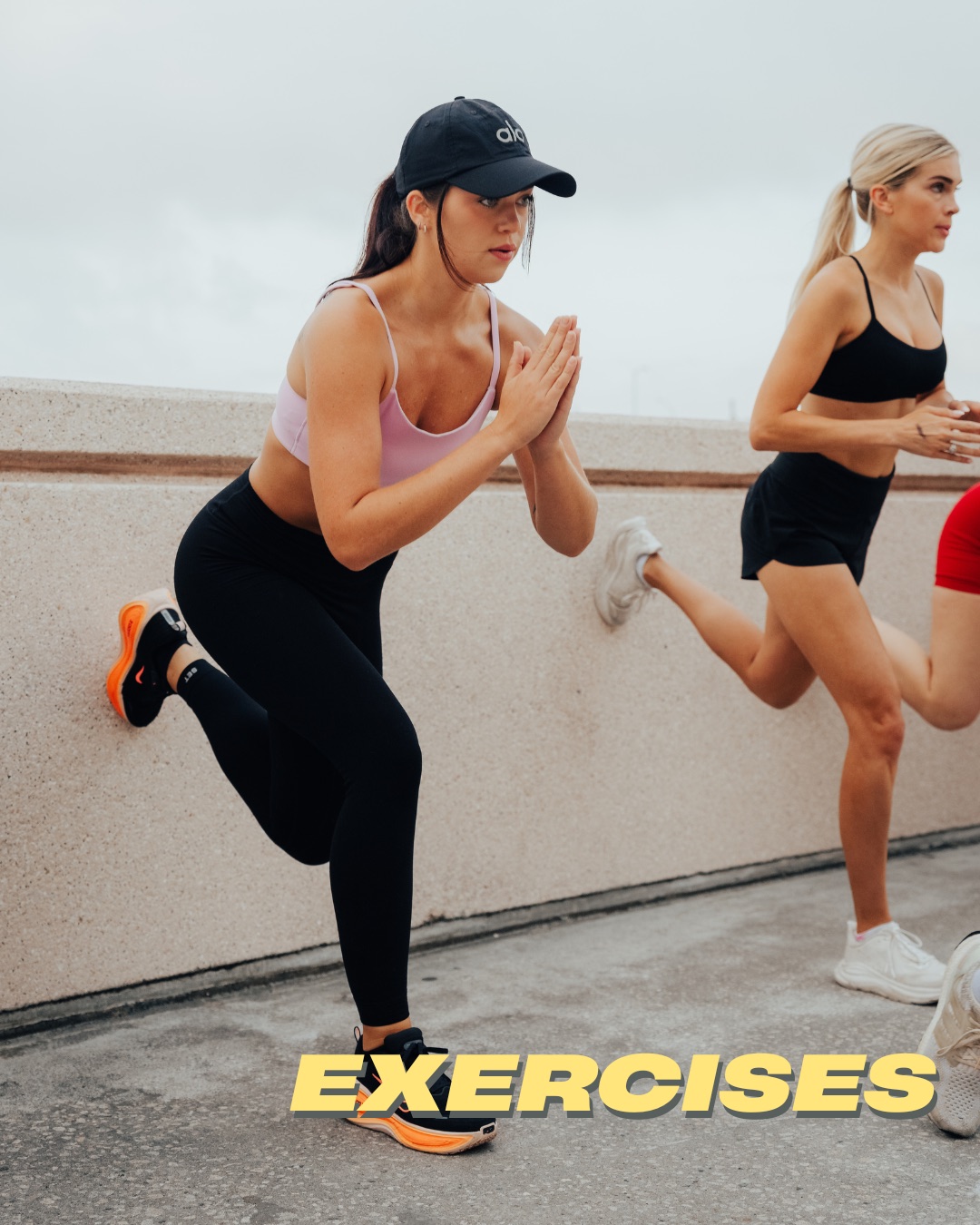Friday Stairs athletes doing a bodyweight exercise