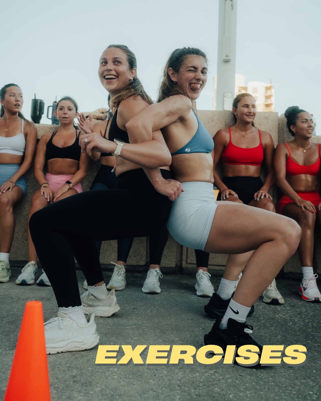 Friday Stairs athletes mid-workout