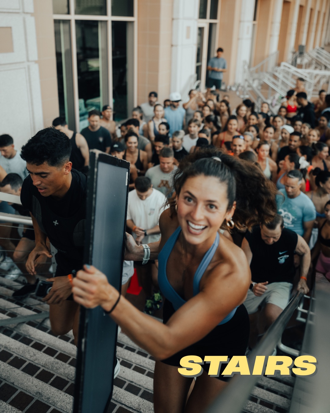 Friday Stairs athletes climbing the stairs
